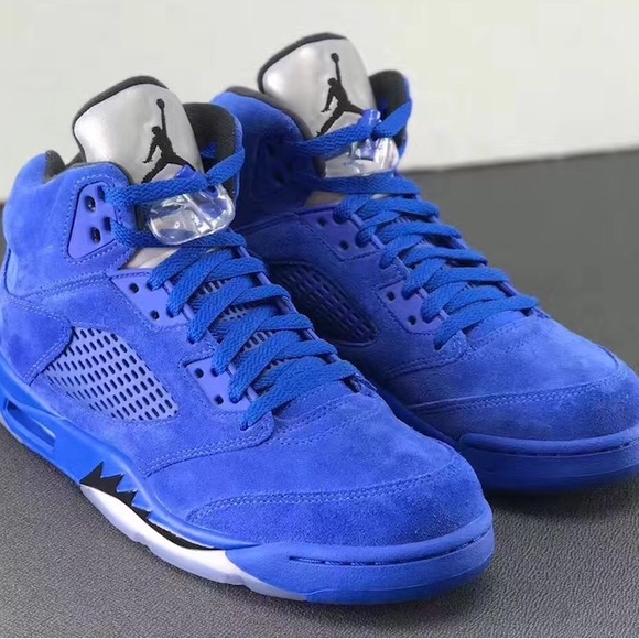 NEW- Jordan 5 Blue Suede. Size 10.5 - Picture 4 of 4